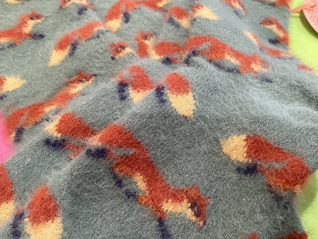 Powder Ice Mini Fox Fuzzy Socks