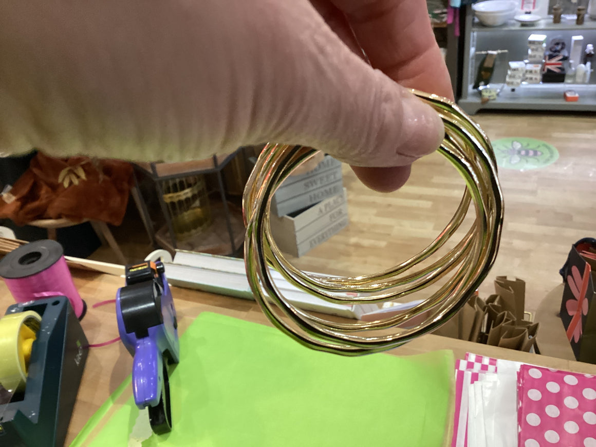 BML Bahia Gold Bangle Set