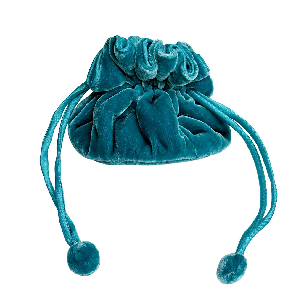Lua Turquoise Velvet Jewellery Pouch
