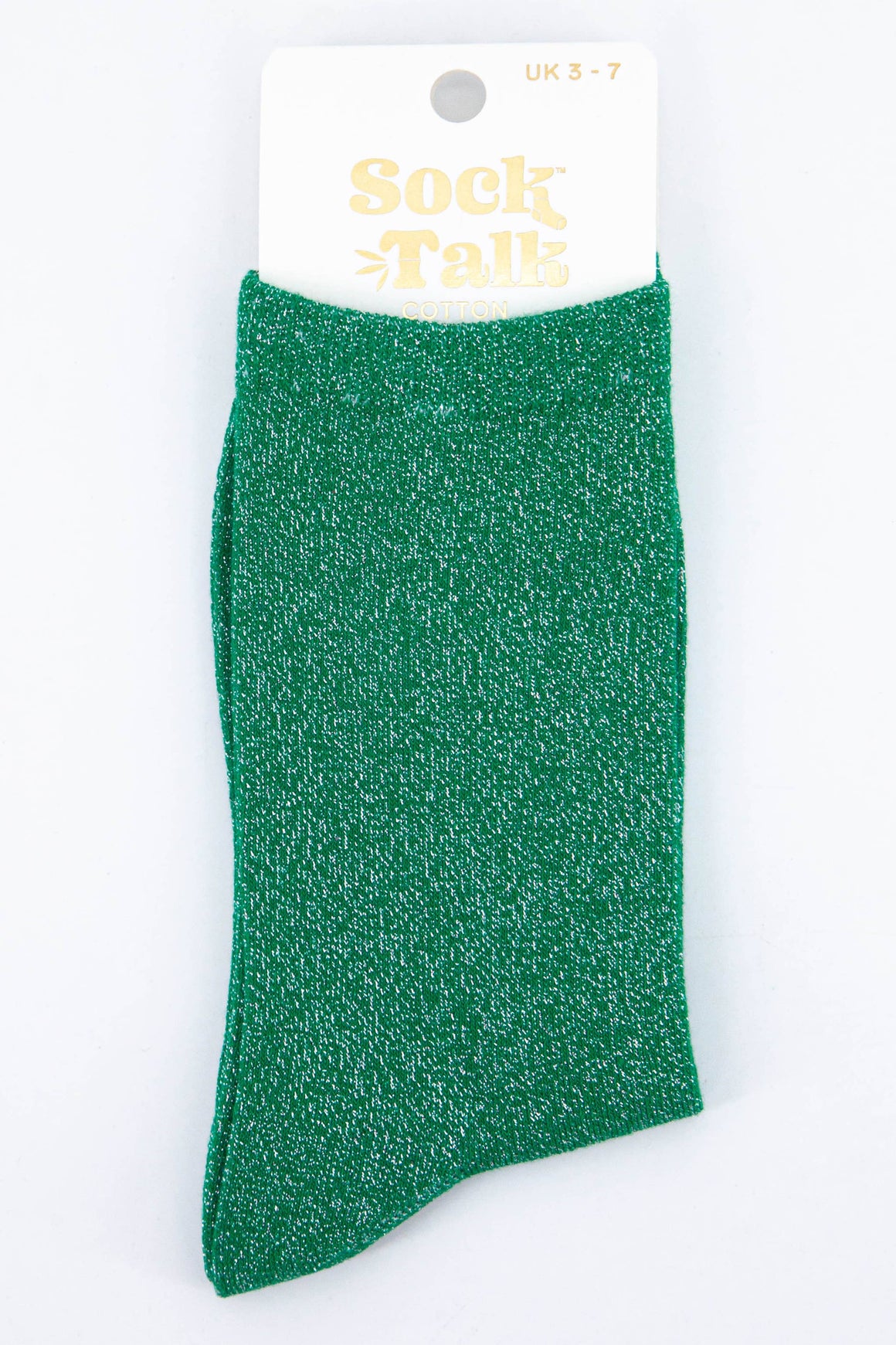 Women’s Green Glitter Ankle Socks
