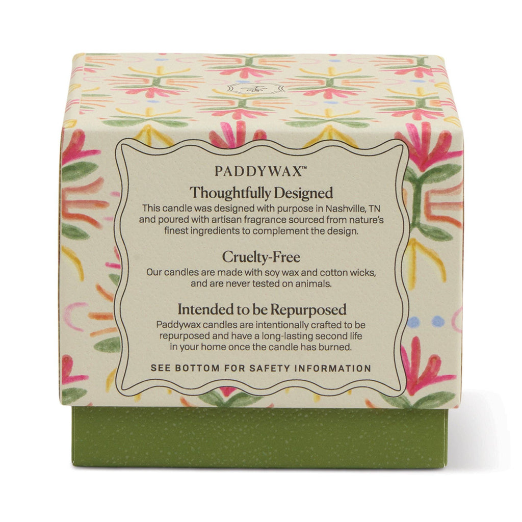 Tulip 5.5oz/155g Purple and Green Glass Candle - Bronzed Gardenia