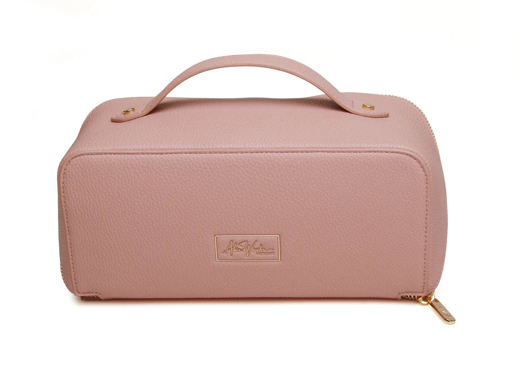 Alice Wheeler London Pink Train Case Makeup Bag