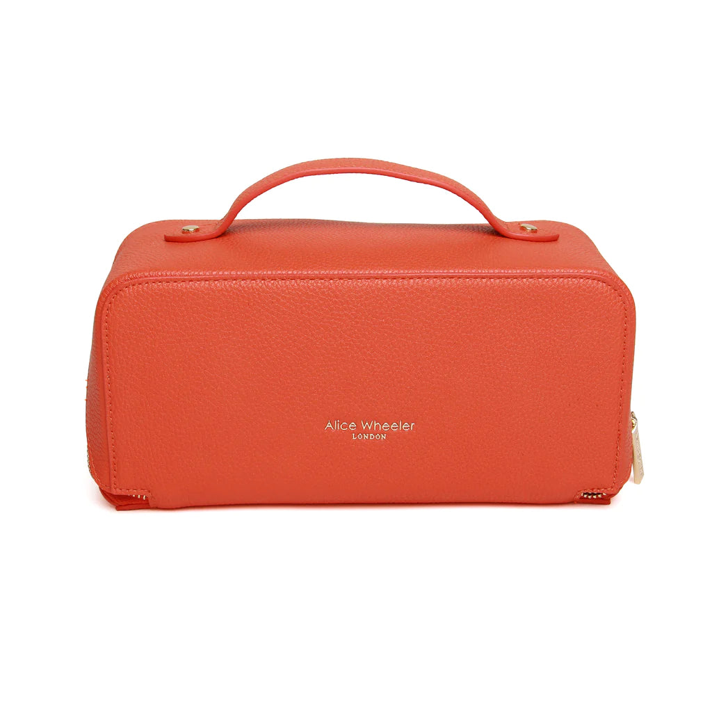 Alice Wheeler London Orange Train Case Bag