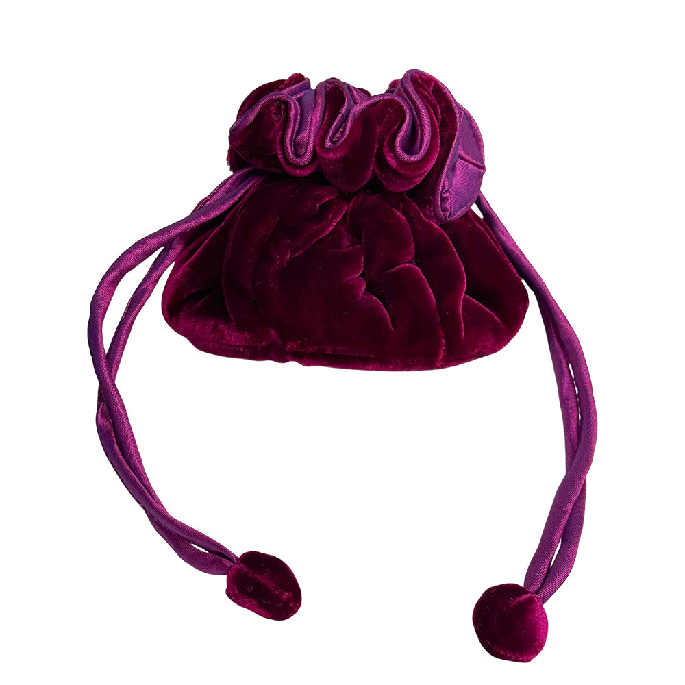 Lua Plum Velvet Jewellery Pouch