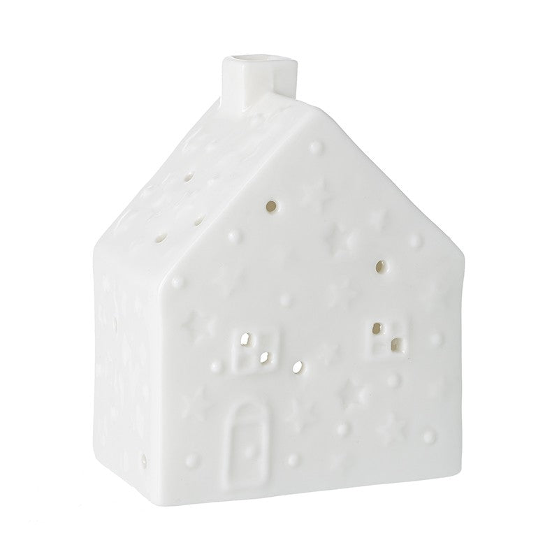 Porcelain House Led Candle Holder