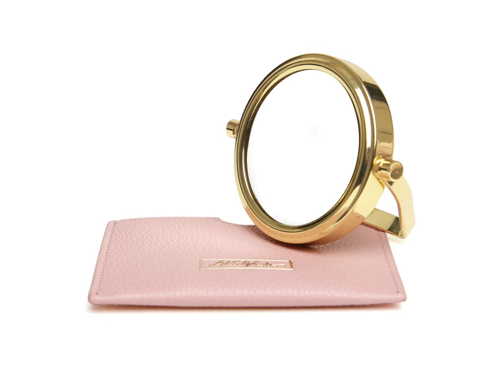 Alice Wheeler London Pink Magnification Mirror and Pouch