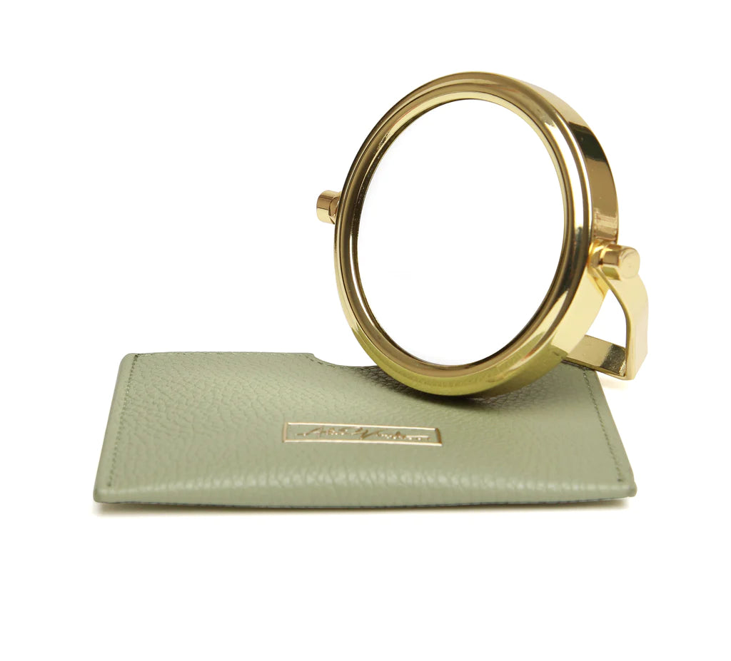 Alice Wheeler London Sage Magnification Mirror and Pouch