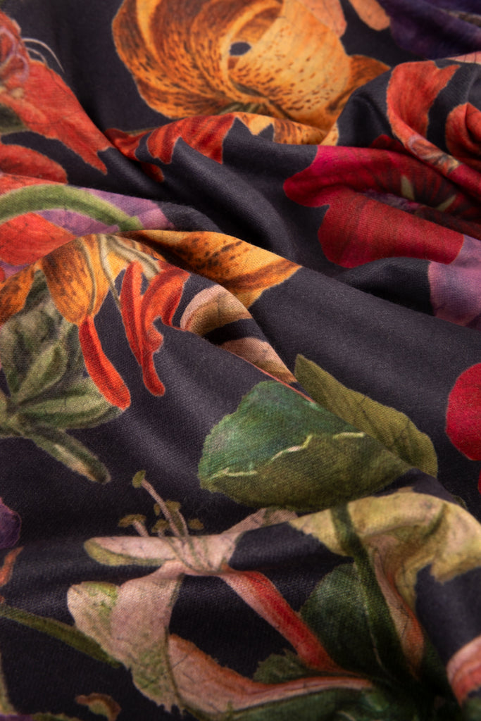 Powder Autumn Posy in Midnight Lux Print Scarf