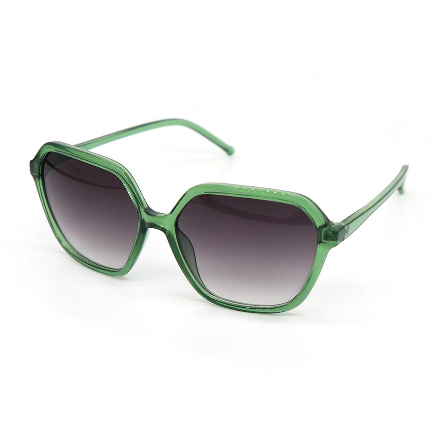 Recycled emerald green hexagon sunglasses