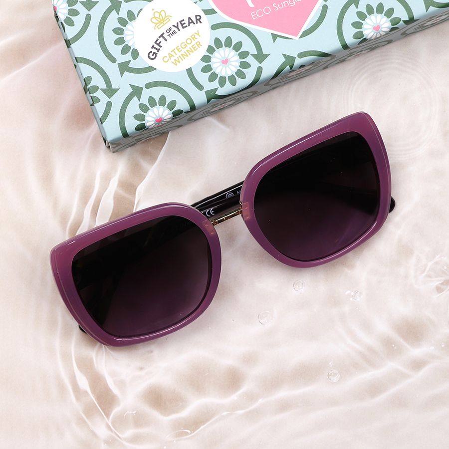 Oversized Pink Opaque Recycled Sunglasses