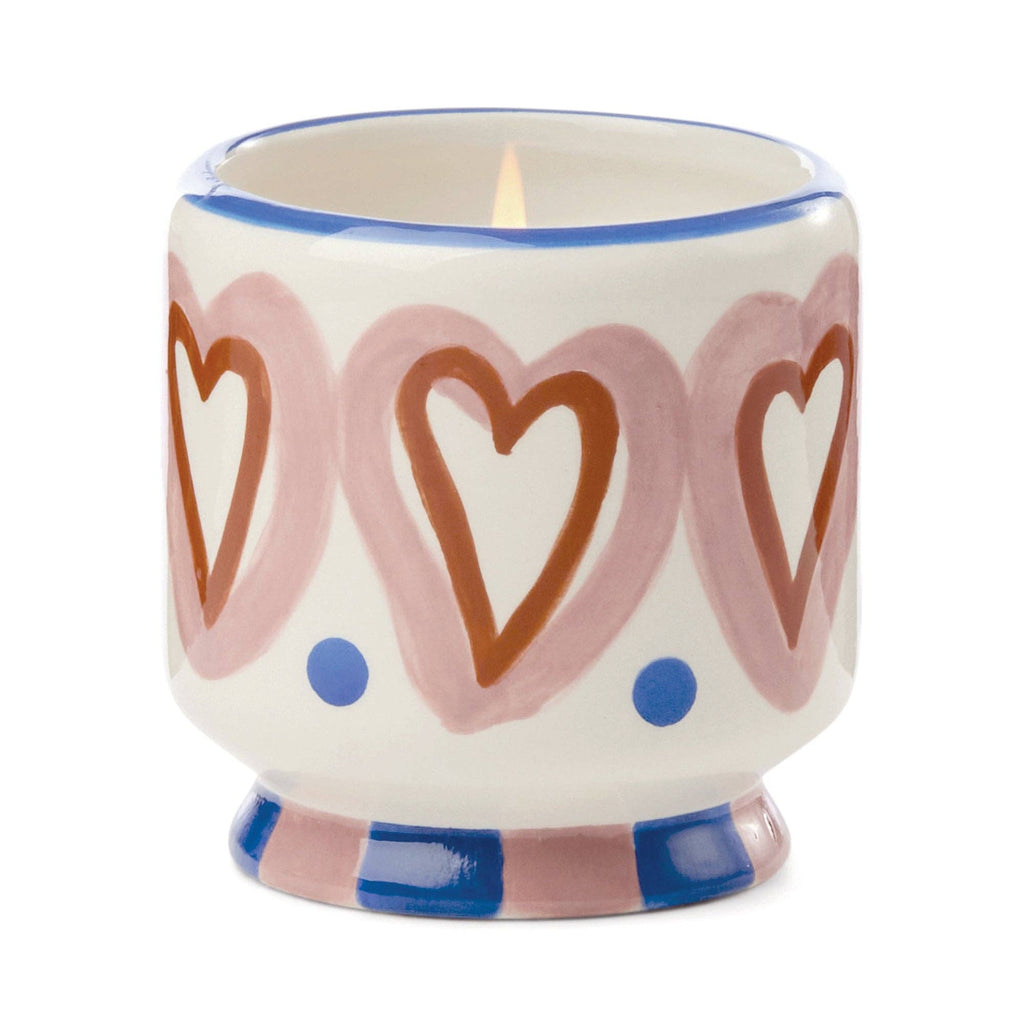 Paddywax A Dopo 8 oz./226g Hearts Ceramic Candle - Rosewood Vanilla