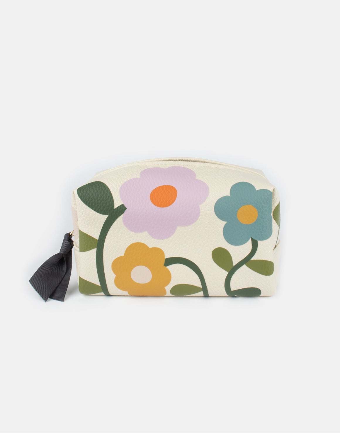 Caroline Gardner cube cosmetic bag with a multi coloured flower print