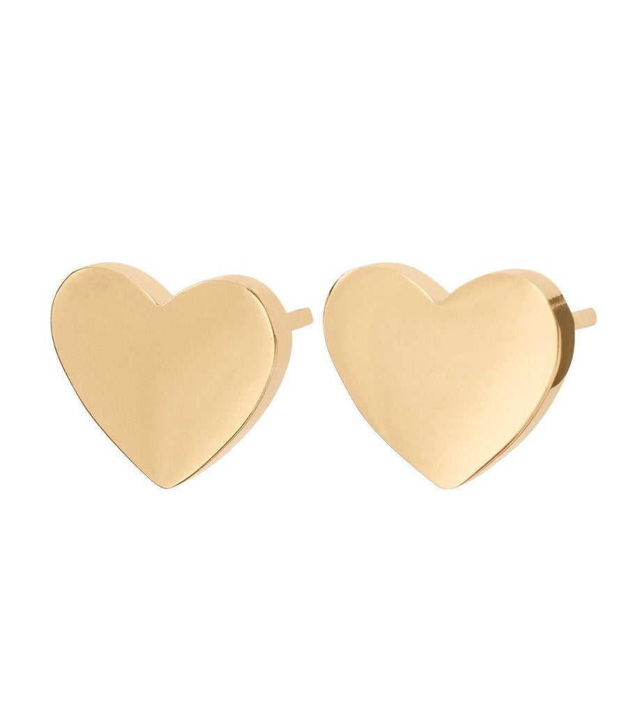 pair of Gold plated heart shaped earrings