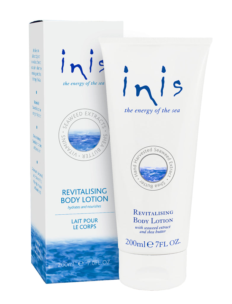This ultra popular unisex body lotion is enriched with deep moisturising shea butter and skin-restoring ingredients from the sea - packed with vitamins, minerals and trace elements that can help nourish the skin.

Smooth on after bath or shower to seal in moisture and leave skin smoothed and scented with Inis Energy of the Sea - the sparkling scent that makes you feel happy!

Nutrient-rich seaweed extracts for lasting skin hydration
Deep moisturising shea butter nourishes and protects skin
Antioxidant rich 