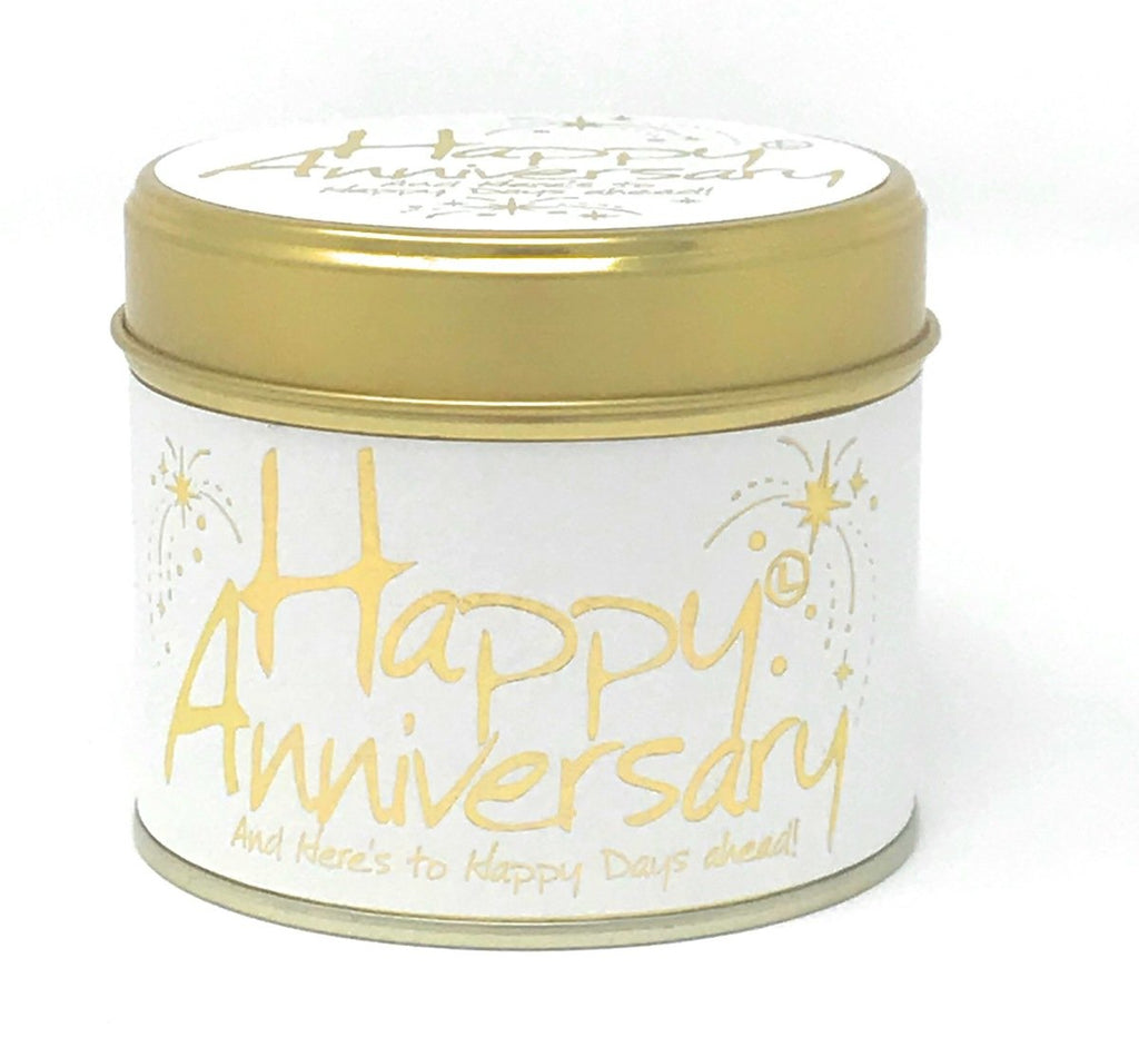 Lilly Flame happy anniversary tin candle