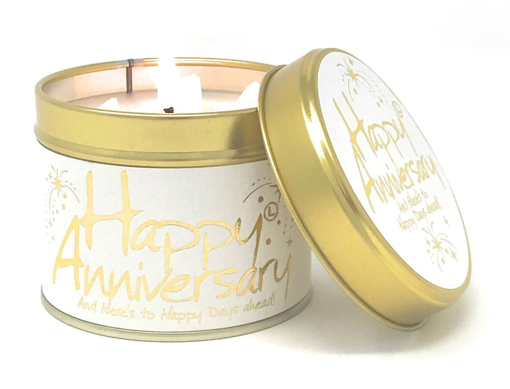 Lilly Flame happy anniversary tin candle