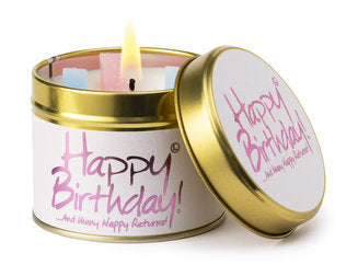 Lily Flame Happy Birthday Scented Tin Candle