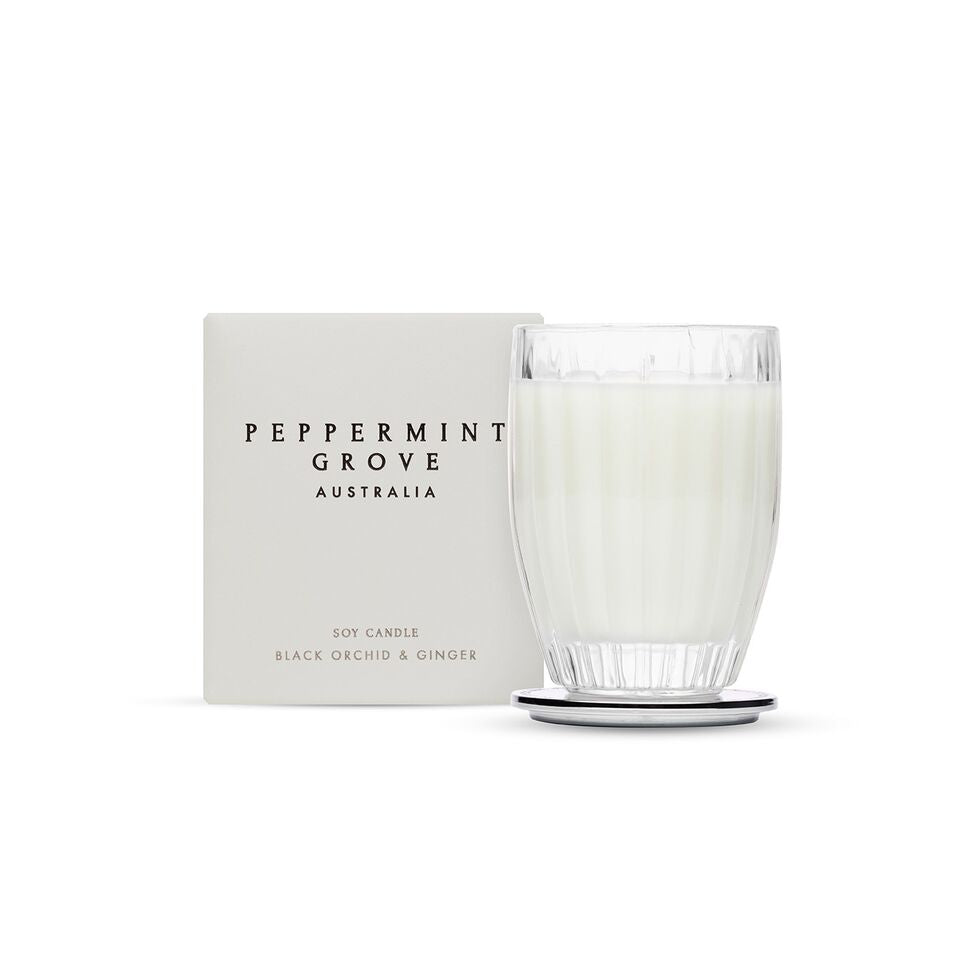 Peppermint Grove, Black Orchid & Ginger Medium Soy Candle 200g