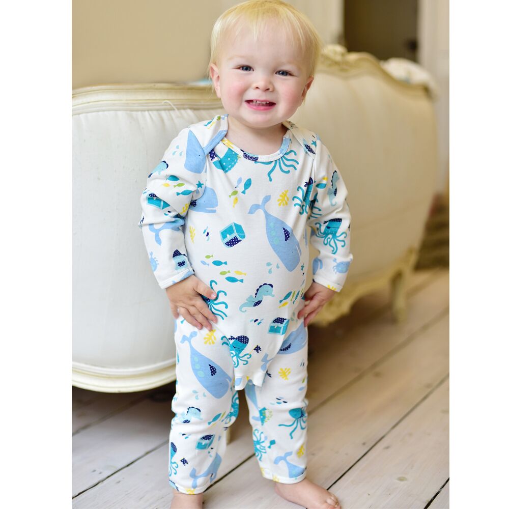 Powell Craft Sea Print Baby Jumpsuit